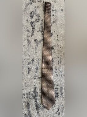 Burberry Brown Geometric Pattern Men's Tie